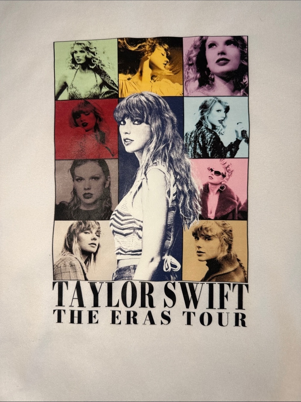 Taylor Swift White Screenprint Eras Tour Pullover Sweatshirt Size Small - Picture 3 of 10